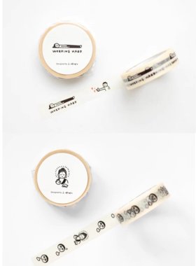 【分装】日本Littlelu working hard 可爱小人和纸胶带 MT承制