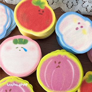 【分装】vitaashop原创可爱蔬菜番茄洋葱萝卜手帐素材异形便签纸