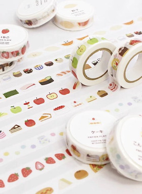 【分装】日本papier platz苹果草莓蛋糕牛奶瓶食物 手帐和纸胶带