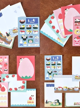 【分装】日本Papier Platz concombre联名可爱草莓寿司猫咪 便签