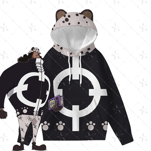 厂家直供航海和平主义者大熊Cosplay连帽衫动漫卡通亲子熊耳卫衣