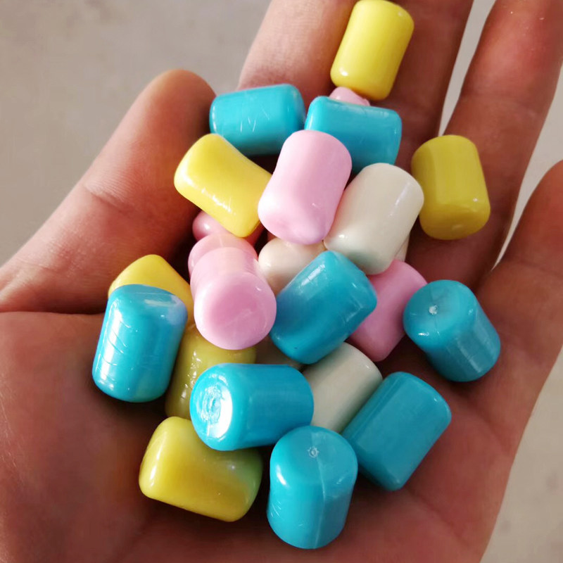 塑料彩虹糖糖豆仿真棉花糖塑胶模具粉笔头胶囊蛋糕模型装饰配件