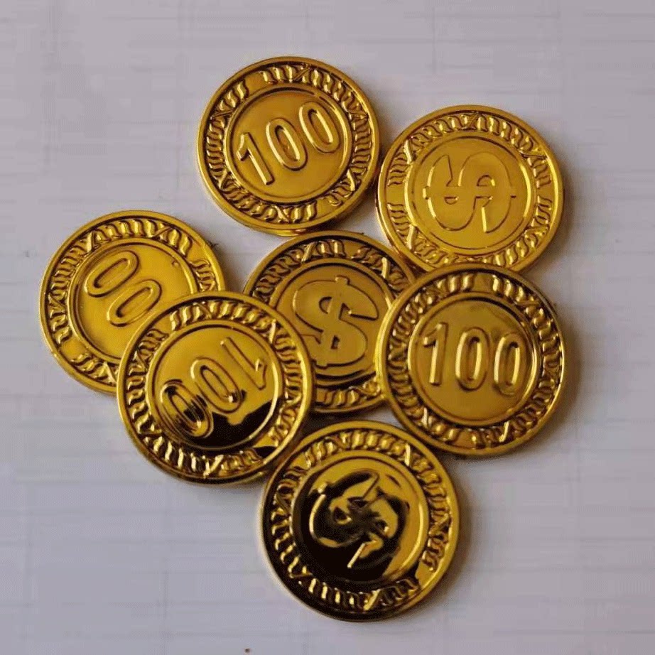 塑胶假体巧克力金币美元仿真水果烘焙蛋糕模型装饰配件直径3.8cm