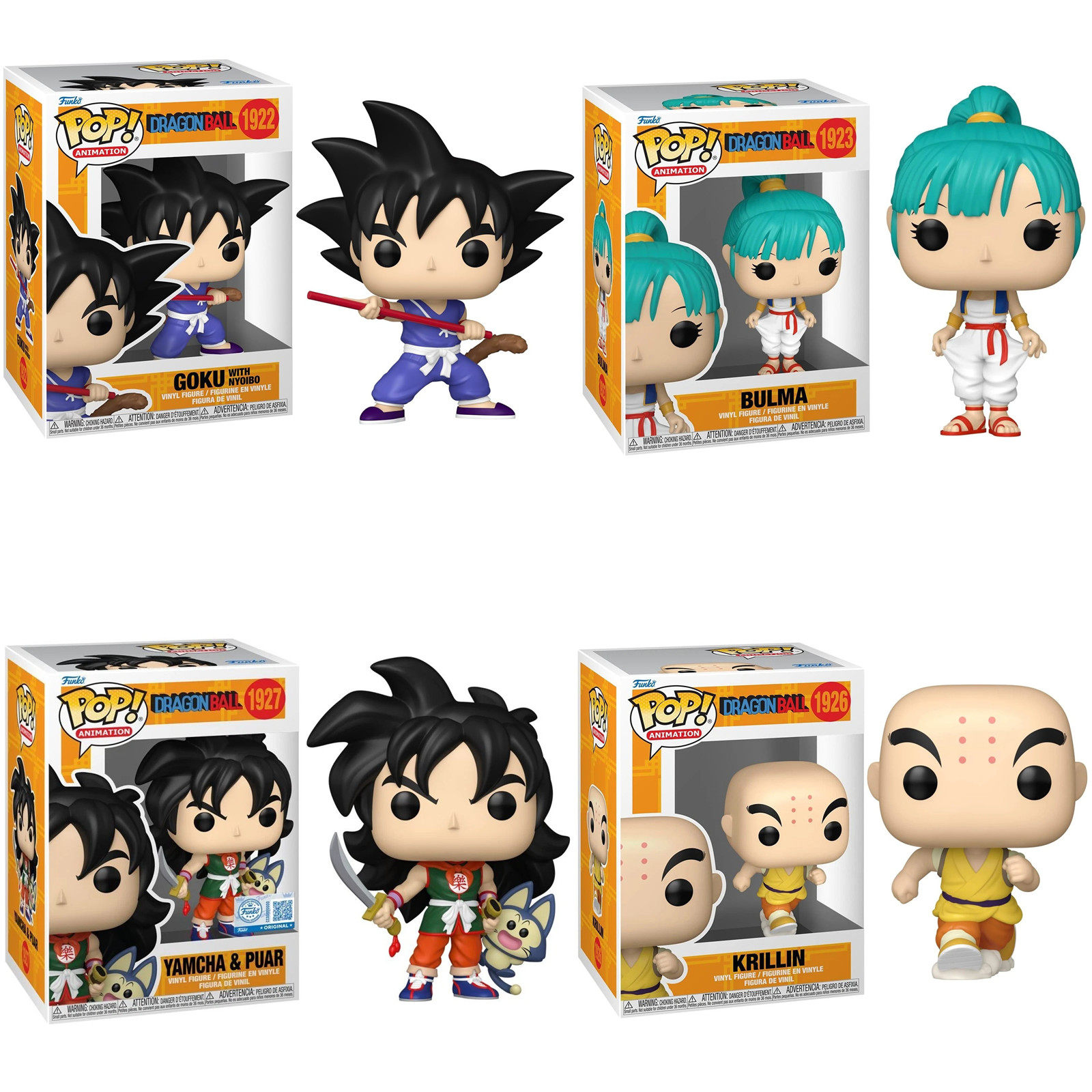 Funko动画龙珠POP公仔孙悟空手办模型摆件潮玩玩具雅木茶克林布玛