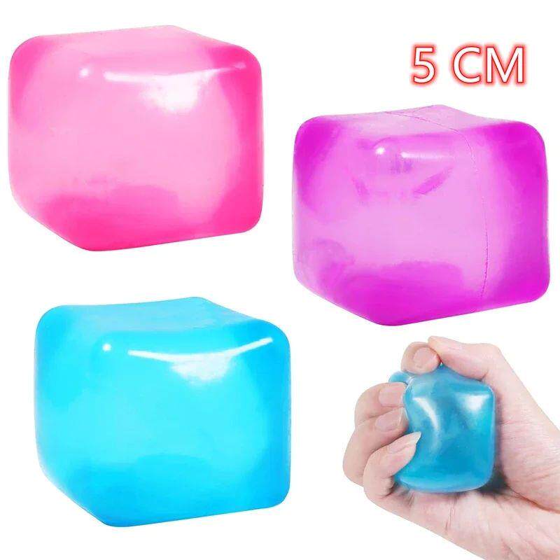 Squishy Ice Cube Fidget Toy Square Shape Squishy Sss Ball Sq