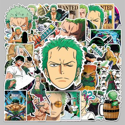 50张索隆海贼王贴纸ONEPIECE日漫动漫人物Zoro防水装饰手机壳