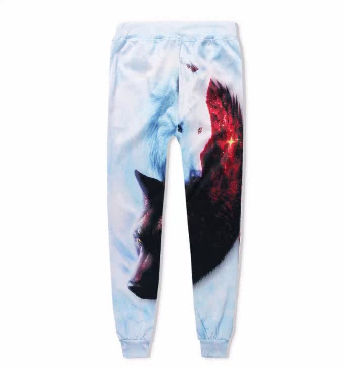 Wolf Print Pants Men Joggers Sweatpant 男士狼头印花小脚卫裤|ruв категории Мужская одежда, брюки - от Buy2taobao.com для оказания профессиональной услуги покупки агента Taobao
