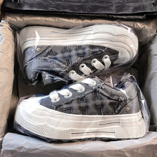 王鹤棣同款重奏系列梅花帆布鞋