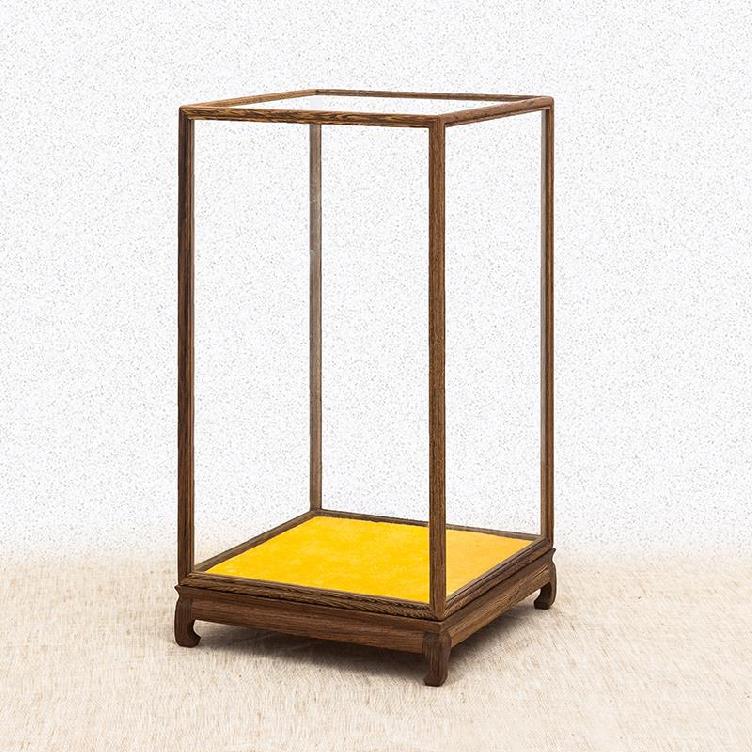 工艺玻璃模型橱窗木盒子工艺品玻璃罩。加高展示陈列玉石防尘菩萨
