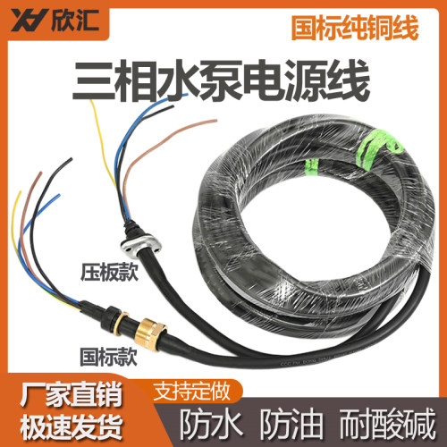 三相纯铜螺丝电缆线污水泵