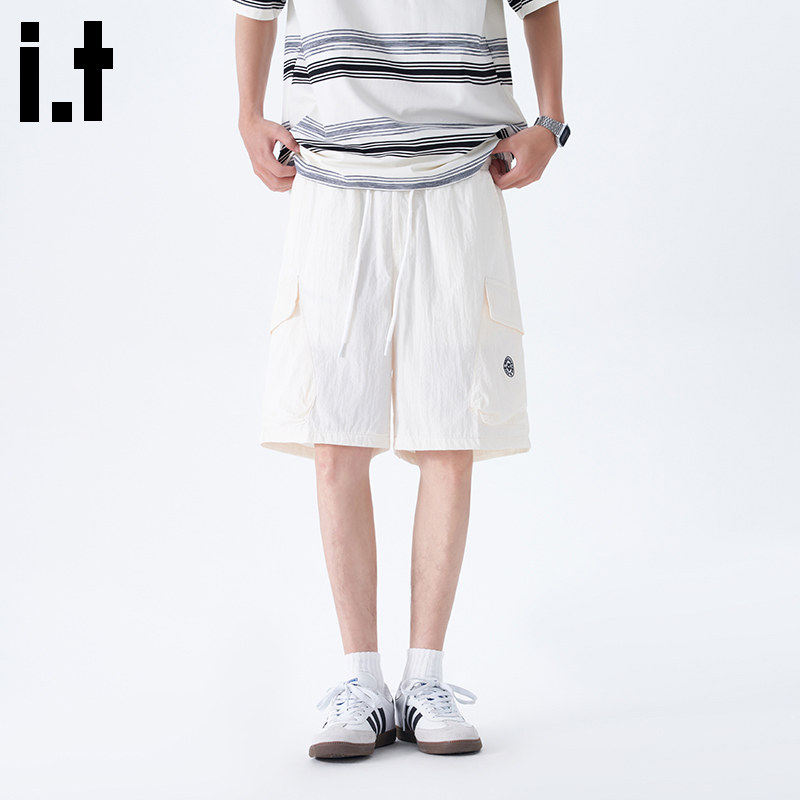 New Bcfauae NB白色薄款速干休闲 短裤男士新款夏季宽松五分裤