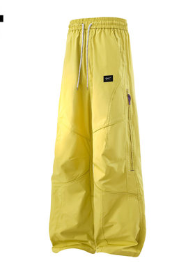 New Bcfauae NB黄色冲锋裤男士春秋季户外登山伞兵工装宽松休闲裤