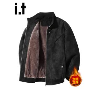 New Bcfauae NB痞帅麂皮加绒保暖夹克男款冬季高级感加厚外套