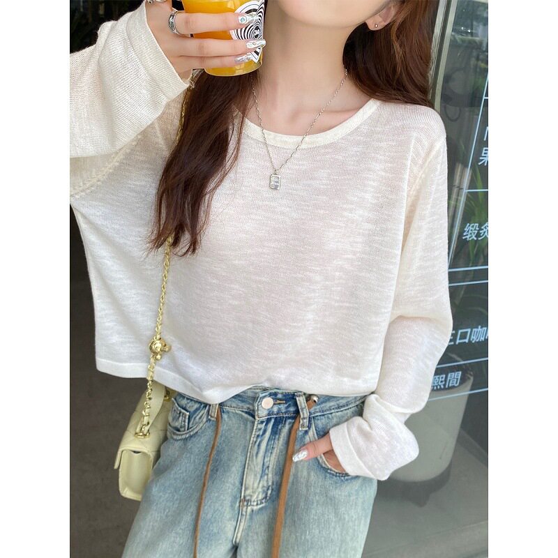 New Bcfauae NB针织衫女早春新款防晒罩衫夏季薄款针织上衣宽松长