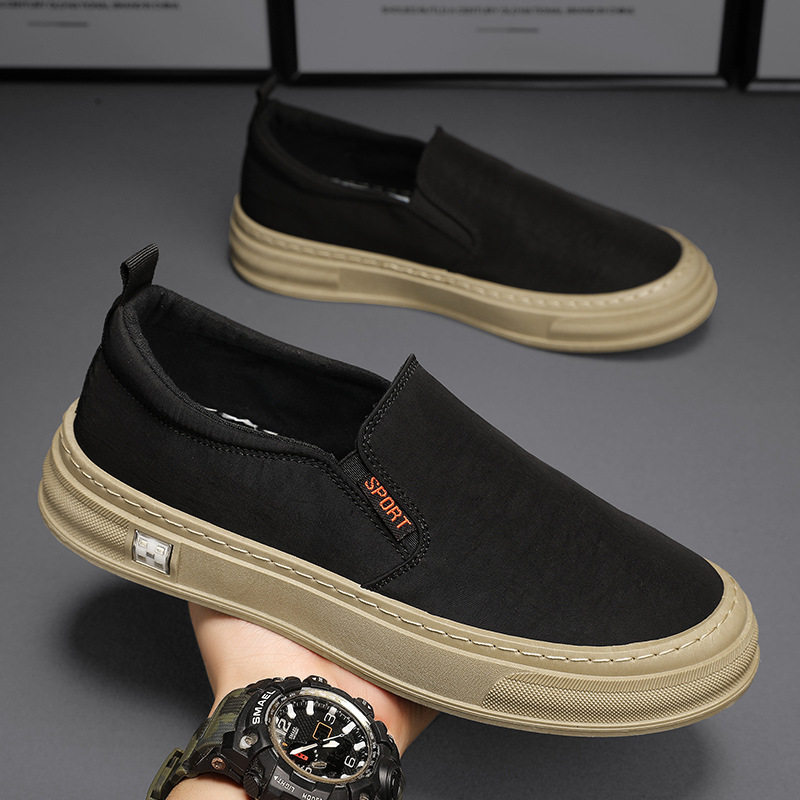 官方正品New Bcfauae NB男鞋新款休闲老北京一脚蹬懒人布鞋春夏透