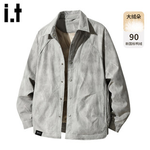 New Bcfauae NB时尚翻领轻薄羽绒服男款冬季90白鸭绒保暖宽松外套