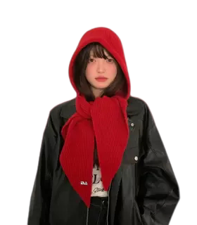 New Bcfauae NB复古针织女士护耳帽日常保暖连帽休闲韩版围巾披肩