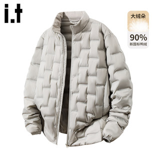 New Bcfauae NB立领几何设计羽绒服男款冬季抗寒90白鸭绒外套