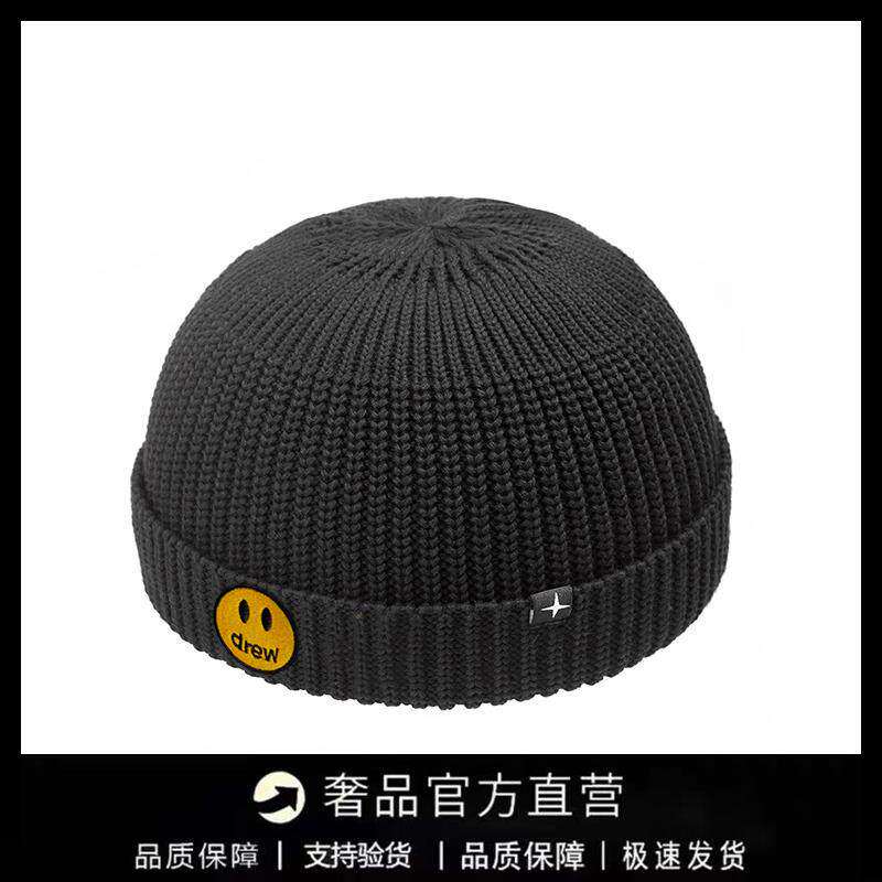 【国际奢品】DREW SEEW 笑脸秋冬季薄款瓜皮帽男女款毛线帽针织帽