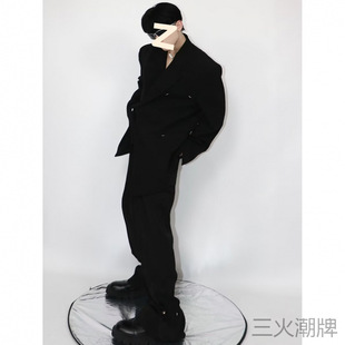 饰西装 NB春秋小众设计感垫肩金属装 外套休闲高级百搭 Bcfauae New