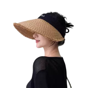 New Bcfauae NB休闲防晒草帽男女通用度假高端编织太阳帽防紫外线