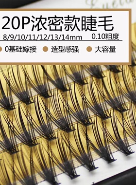 稻草人浓密款朵毛嫁接睫毛