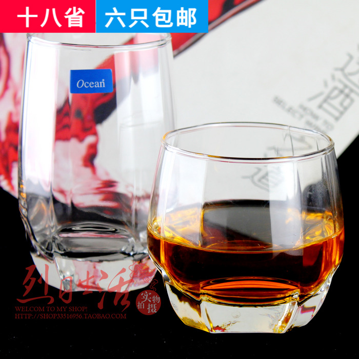 泰国进口海洋Ocean 魅力八角异形透明玻璃杯茶杯威士忌杯啤酒杯