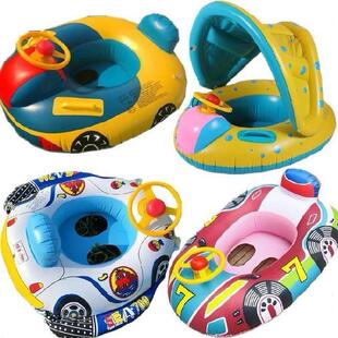 装 游泳圈亲子玩具水上小女孩充气艇可爱 备防侧翻防漏气儿童可坐式