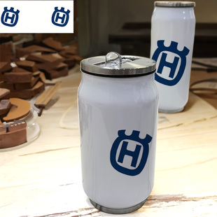 diy胡斯瓦纳越野摩托车队重机车男孩情侣泡茶双层304不锈钢保温杯