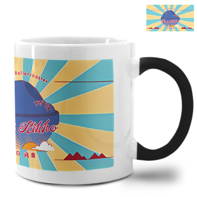 落日飞车乐队jinji kikko金桔希子摇滚变色杯亲子马克杯陶瓷水杯