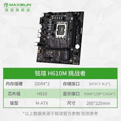 12100f +H610铭瑄挑战者