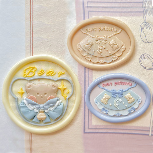 西西屿火漆可爱小熊崽印章卡哇伊