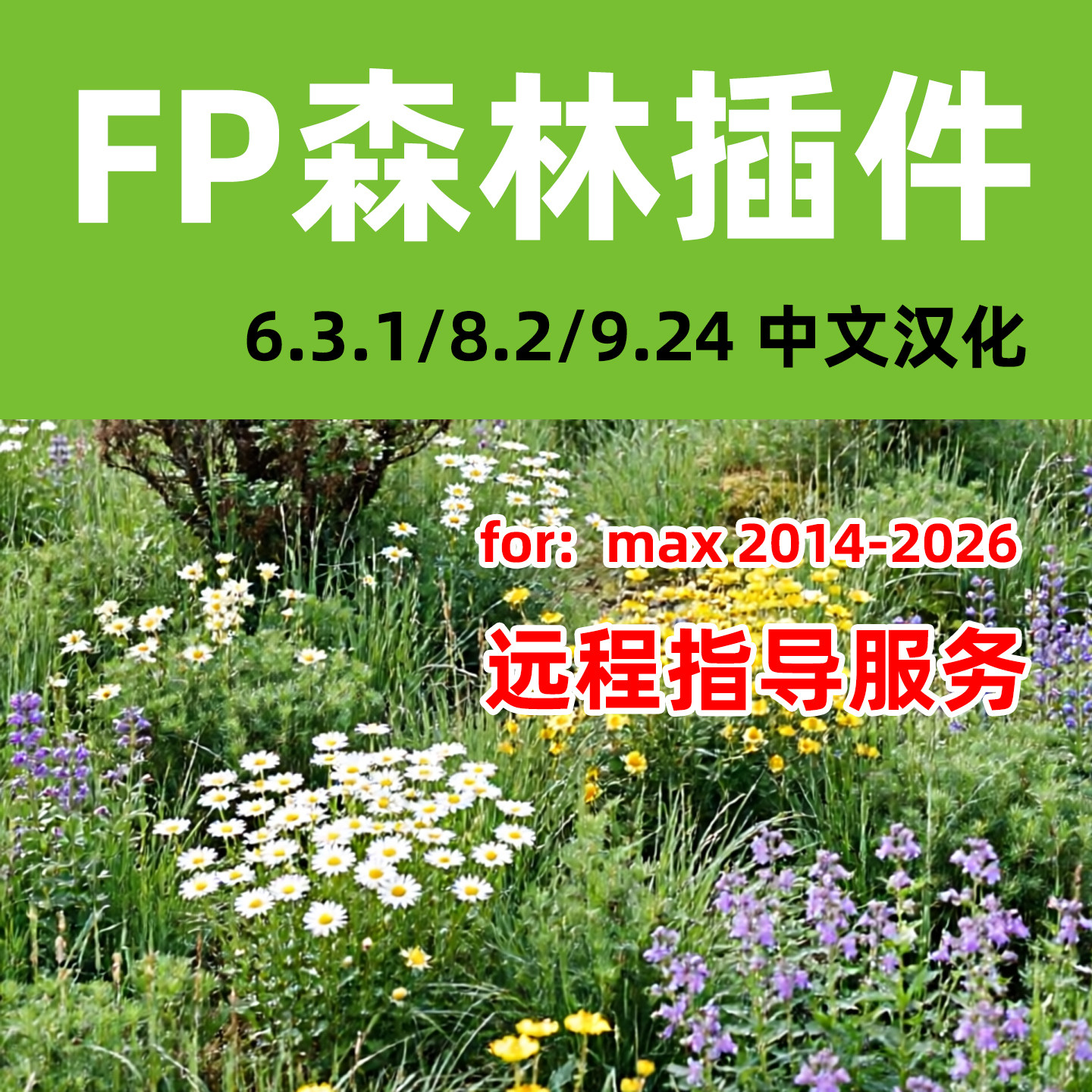 3Dmax森林插件8.2ForestPack9.4远程修复服务森林插件安装FP6.3.1图片