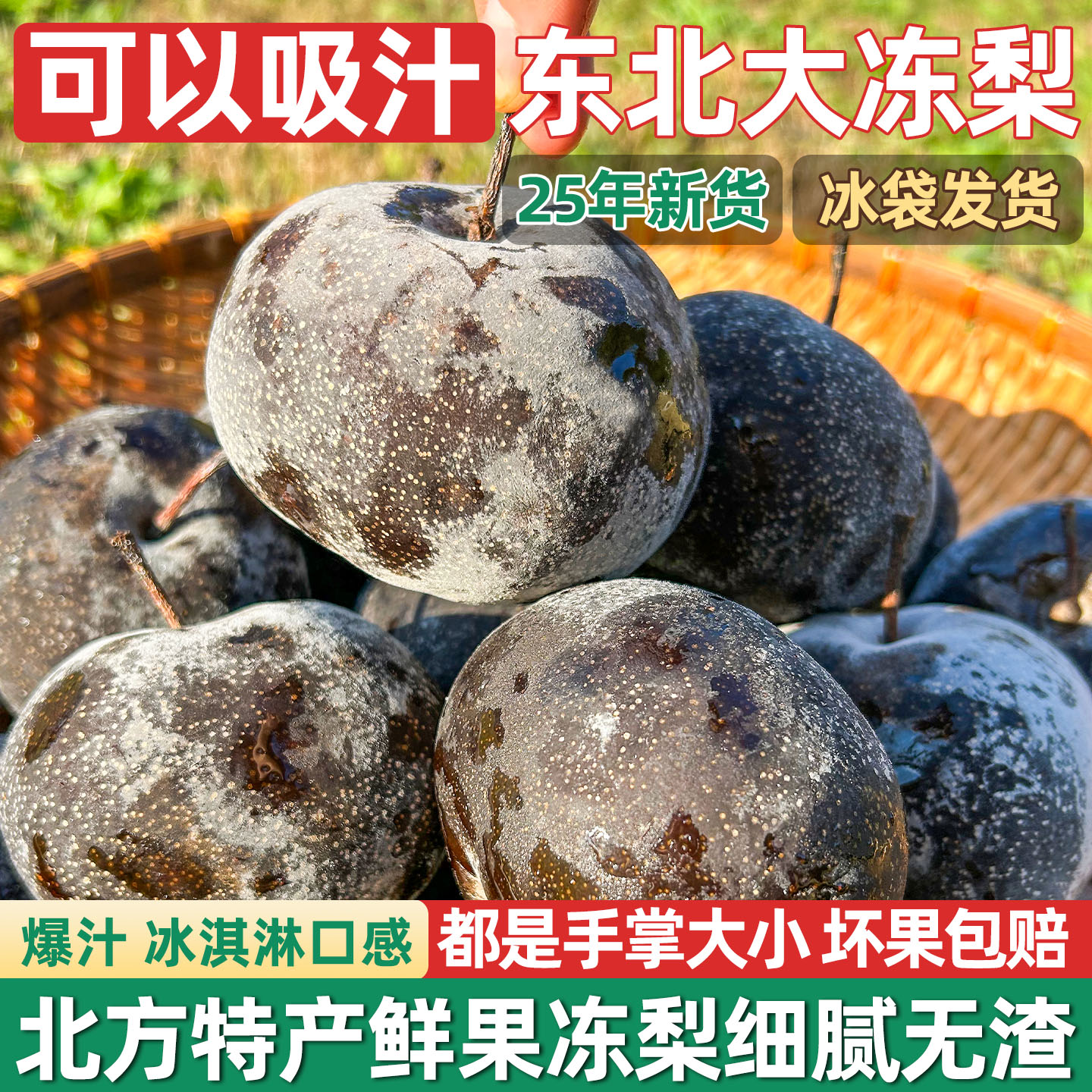 东北新货冻梨大果苹果黑梨特产