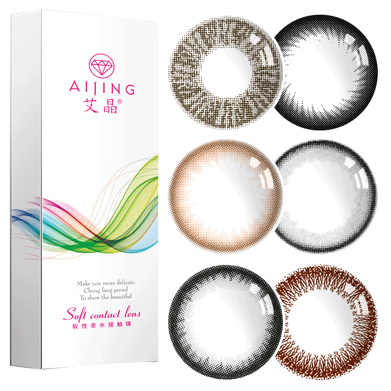 棕色美瞳年抛女混血欧美正品官方旗舰店小直径半年抛隐形眼镜JLB