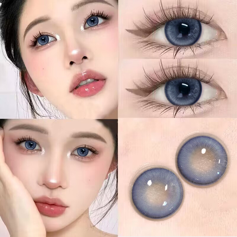 出逃海风蓝美瞳隐形眼镜大直径半年抛正品官网年抛2025年新款JLB