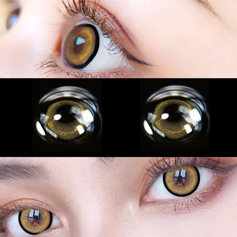 酸奶爆珠美瞳女半年抛隐形眼镜大小直径13.8mm欧美混血年抛男jlb