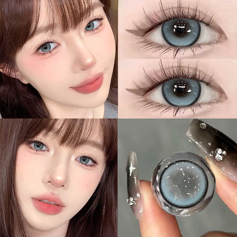 2片装】半茶甜水蓝混血水润美瞳不伤眼睛半年抛隐形眼镜女正品EJL,隐形眼镜/护理液,彩色隐形眼镜,淘宝优惠券,粉丝福利购,淘宝优惠卷