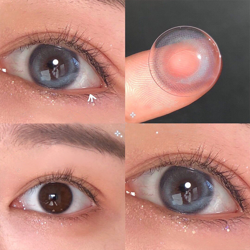 奶包蓝色美瞳年抛2020新款女梨梨灰色星光月夜flowerklfcolor