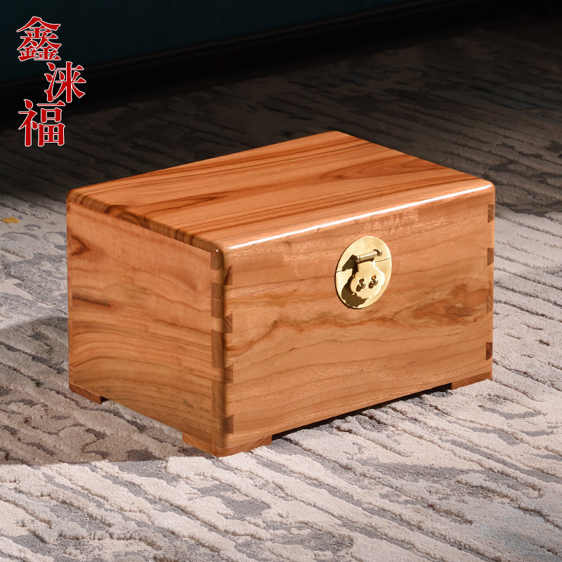 百年老樟木箱子仿古红樟木箱六面整板婚嫁箱储物箱字画箱收藏木箱