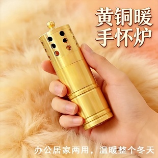 纯铜怀炉黄铜暖手炉小男孩暖手宝触媒煤油老式随身摆件暖手神器