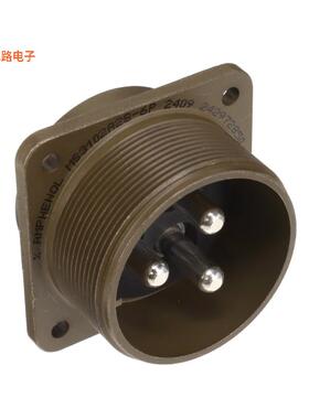 MS3102A28-6P -[全新CONN RCPT MALE 3P SILV SLDR CUP]