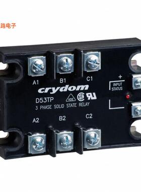 D53TP25DH -原装[SSR RELAY 3PST-NO 25A 48-530V底座安装