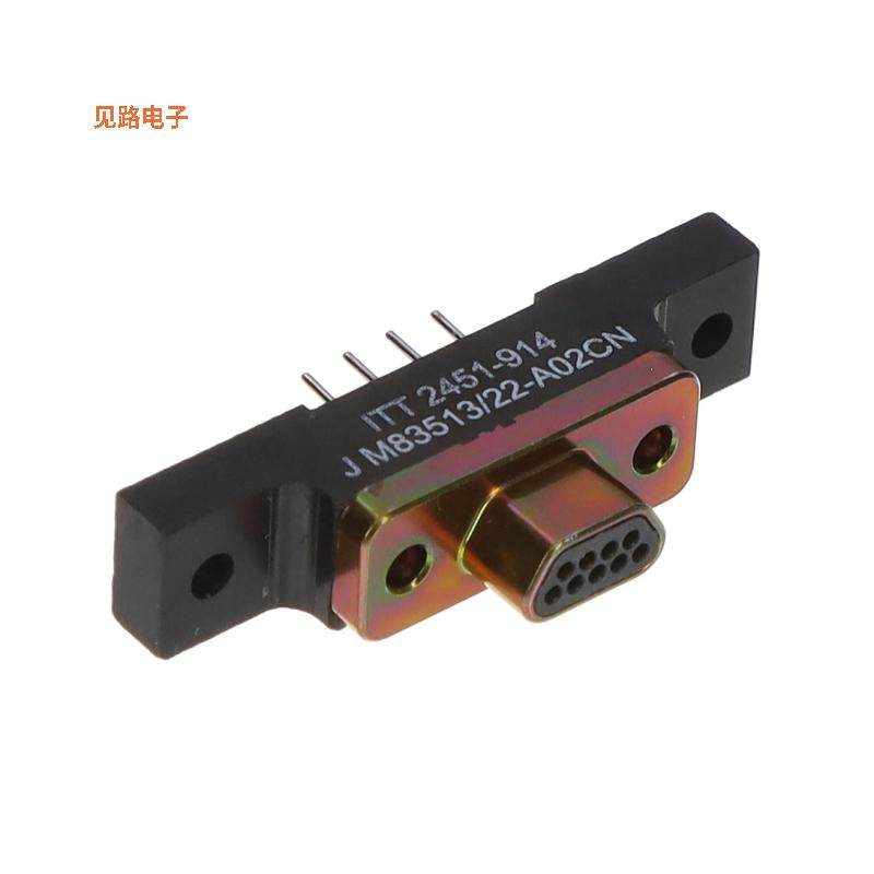 M83513/22-A02CN -[全新CONN MICRO-D PLG 9P PNL MNT SLDR]