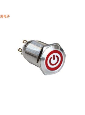 MPI005O28LSRD12 -原装[SWITCH PB SPCO ILLUM RED SS前面板安装