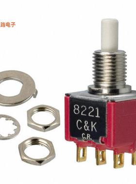 8225SHZBE -原装[SWITCH PUSH DPDT 0.4VA 20V面板安装，后部