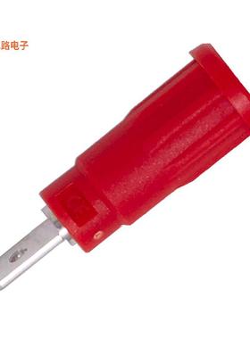 CT3078-2 -原装[JACK PNL SAFET 2MM QC PUSHIN RED尖头插头