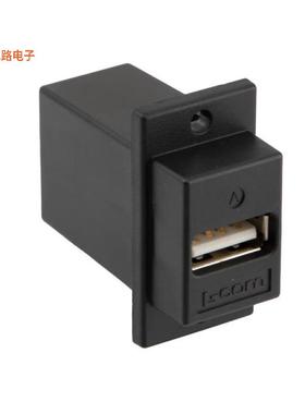 ECF504B-UAB -[全新CPLR PNL MNT USB A/B BLK]