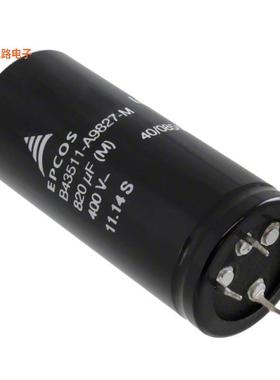 B43511A9827M000 -原装[CAP ALUM 820UF 20% 400V SNAP TH820 F