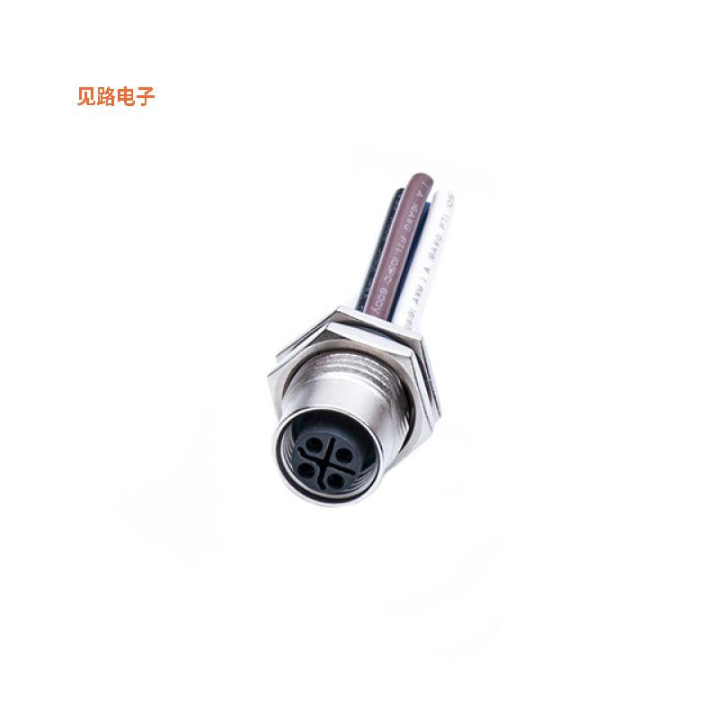 M12S-04PFFS-SF8B15 -[全新CONN RCPT FMAL 4P WIR LEAD 0.49']